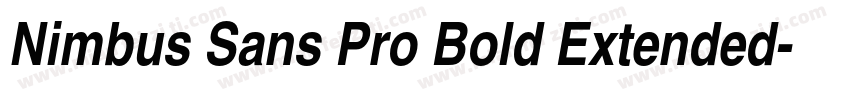 Nimbus Sans Pro Bold Extended字体转换